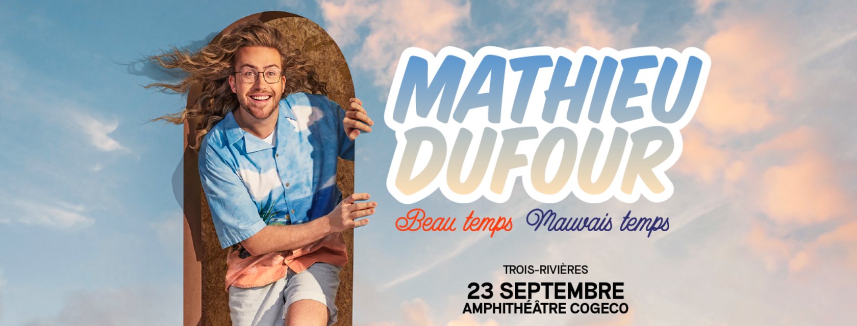 Mathieu Dufour will be at Amphithéâtre Cogeco in September 2023!