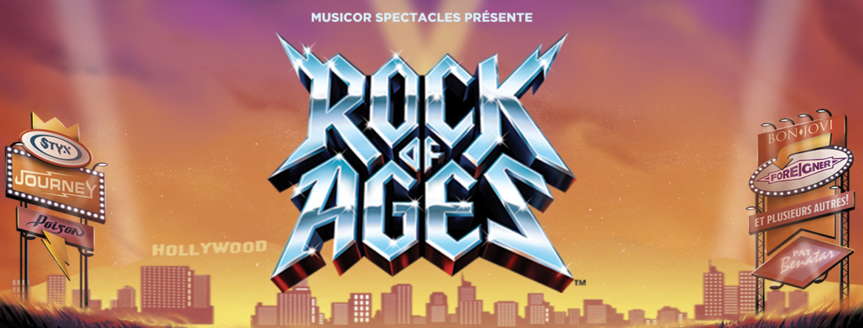 Rock of Ages: the new musical produced by Musicor Spectacles will be presented at the Cogeco Amphitheater this summer