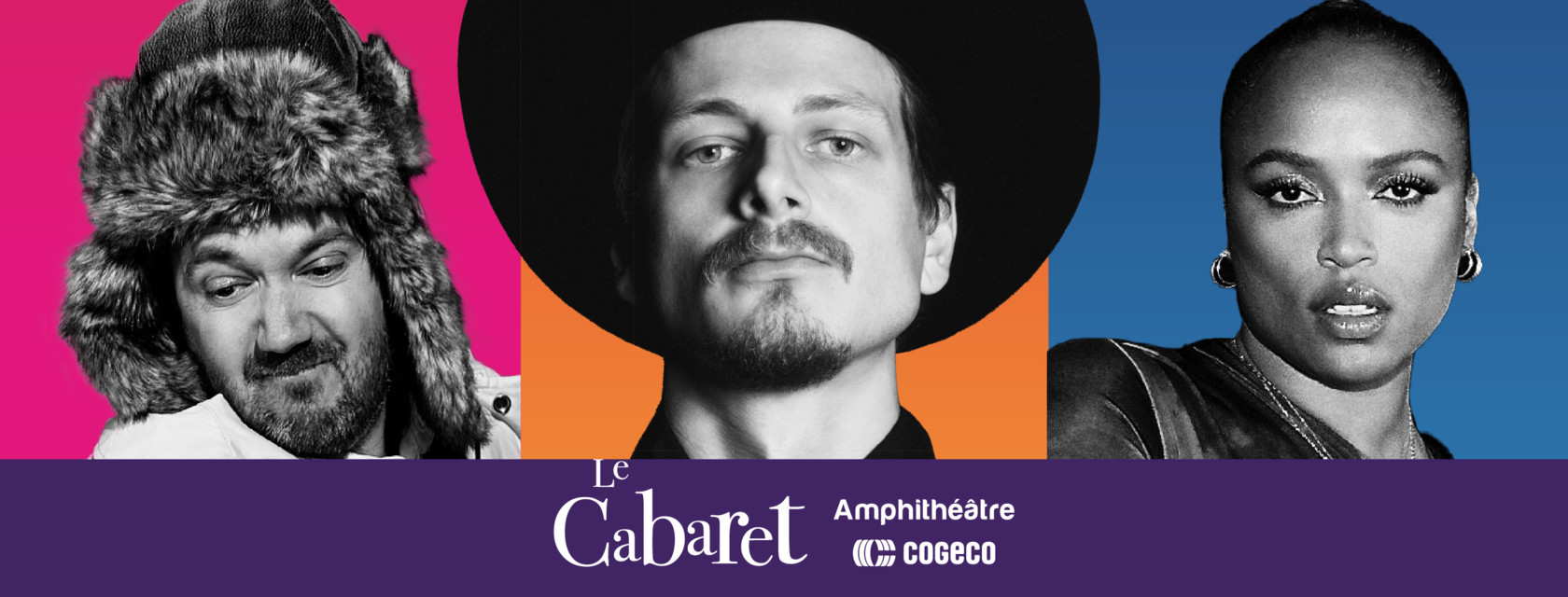 Cabaret de l'Amphithéâtre Cogeco unveils three shows from its fall/winter 2024-2025 program