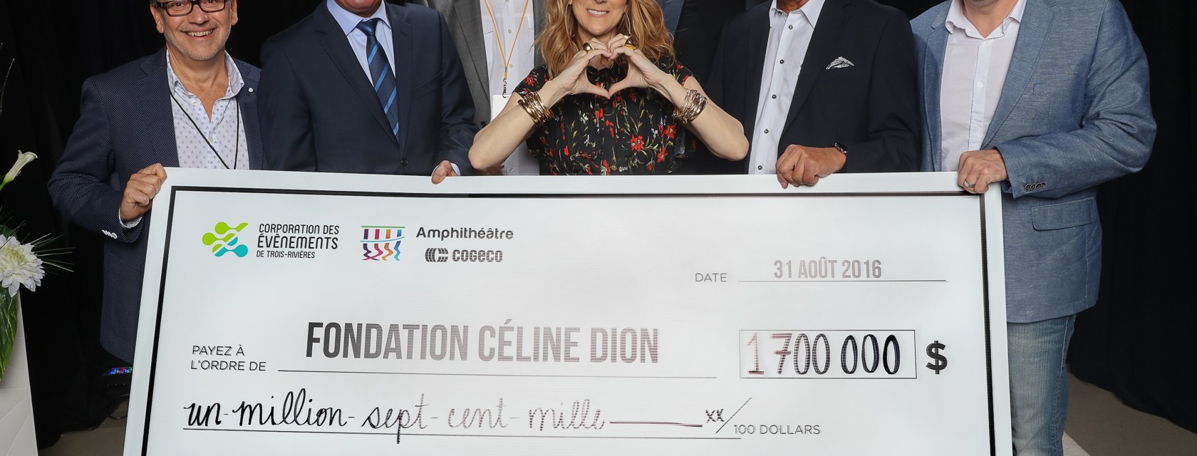 Céline remercie du fond du coeur