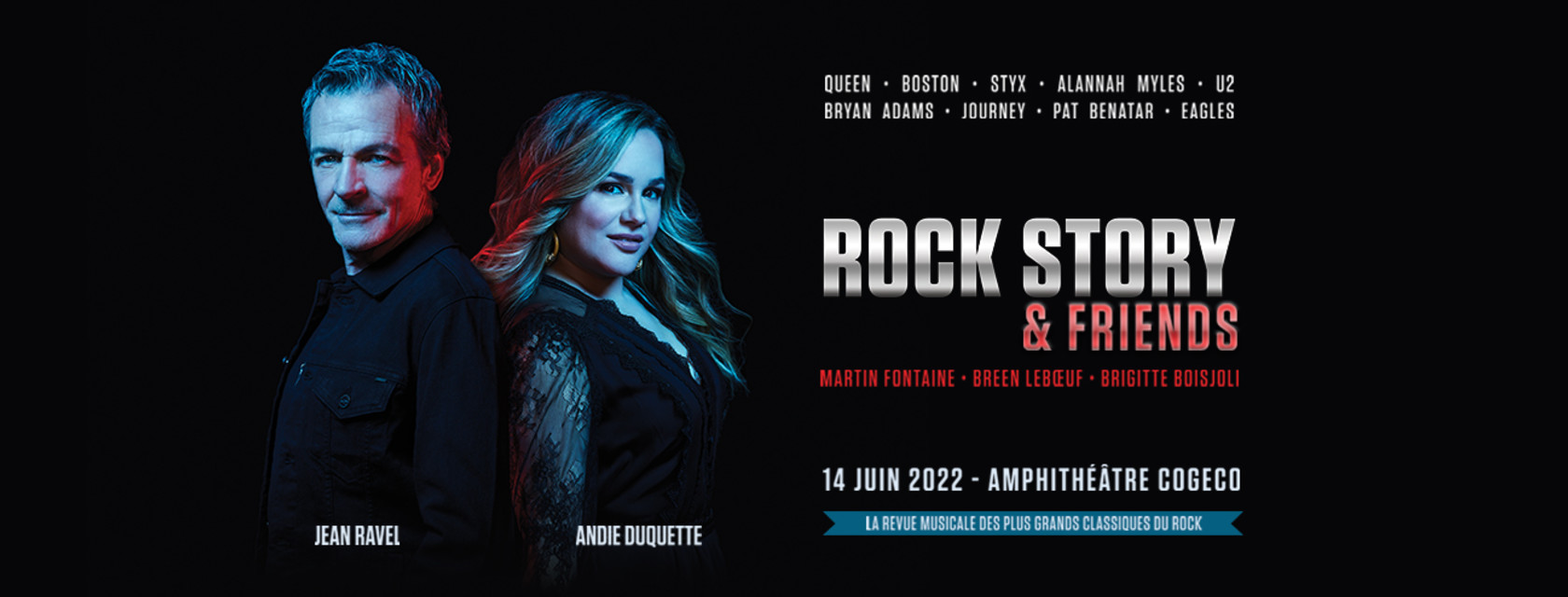 La revue musicale ROCK STORY & Friends sera à l’Amphithéâtre Cogeco en juin!